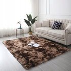 Dywan brązowy pluszowy mięciutki rabbit shaggy włochacz 150x100 cm XL gruby prostokątna wykładzina poliestrowa do wnętrz