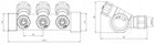 X-HOME ROZDZIELACZ PEX 1” x 16 mm 3 OBWODY SEKCJE CWU DO WODY ZIMNEJ MONO