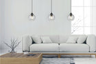 LAMPA SUFITOWA WISZĄCA ŻYRANDOL POJEDYNCZA SZKLANA KULA NOWOCZESNA LOFT oprawa do salonu i jadalni, czarna, gwint E27