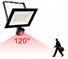 Mocna Lampa Naświetlacz LED 100W z czujnik ruchu zmierzchu zewnętrzna IP reflektor ogrodowy, do elewacji, 9000 lm, 6000