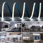 Taśma LED neon COB Linia 12V 4000lm 40W 5m Rolka Pasek Zimna Nie Mruga oświetlenie dekoracyjne, światło do wnętrz