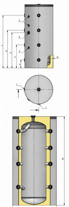 Bufor ciepła zbiornik buforowy 500l CO energooszczędny izolacja AŻ 80 mm zbiornik akumulacyjny 500 l