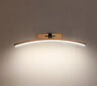 oświetlenie do łazienki nad lustro okrągłe na ścianę kinkiet wygięty chrom lampa aluminiowa 40 cm z wymiennym modułem