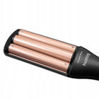 Falownica do włosów lokówka tradycyjna fale loki czarno-złota 100 w czarny