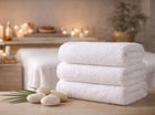 4x Ręcznik Hotelowy BAWEŁNIANY GRUBY Duży 70x140 Biały PREMIUM 550g kąpielowy szybkoschnący antybakteryjny gładki do