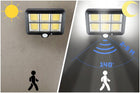 Lampa LED z panelem słonecznym sterowana pilotem z detekcją ruchu zmierzchu naświetlacz zewnętrzny 1200 lm IP65 4500 K