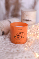 Ravina Świeca dyniowa Pumpkin aromat dyni i przypraw zimowa w szkle świeczka zapachowa z drewnianym knotem do domu
