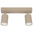 LAMPA SUFITOWA 2x GU10 wisząca żyrandol kinkiet Beżowa Kaszmir ryflowana oprawa punktowa 2-punktowa do salonu i
