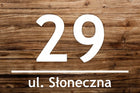 Tabliczka adresowa numer domu aluminiowa Drewno Tablica z numerem domu oznaczenie posesji, szyld wejściowy 30x20 cm