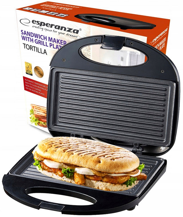 Opiekacz toster grill elektryczny do kanapek mięs panini tostów 1000W nominalna