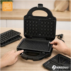 Opiekacz do kanapek panini grill toster elektryczny gofrownica 3W1 mocny nominalna czarny