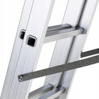 Drabina aluminiowa 3x9 wielofunkcyjna uniwersalna 150 kg baulich hak trójsegmentowa do prac remontowych wysokość