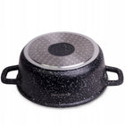 Garnek 2,3 L tradycyjny aluminiowy marmurowy pokrywka indukcja kamille rondel 20 cm do zmywarki, kuchenki gazowej