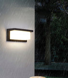 Lampa Elewacyjna Ogrodowa 12W LED Kinkiet Zewnętrzny Modern Czujnik Ruchu oprawa na fasadę aluminiowa czarna