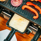Grill elektryczny raclette duży XL 8 osób mocny 1400W patelenki szpatułki nominalna