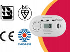 Czujnik czadu Kidde K5DCO wyświetlacz LCD detektor tlenku węgla, alarm CO bezprzewodowy