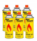 ZESTAW KARTUSZ GAZOWY 400 ML BUTAN 6 SZTUK + PALNIK FLAME GUN do lutowania, opalania i rozpalania, temperatura