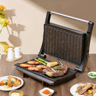 Opiekacz Panini 1000W grill kontaktowy 180° powłoka ceramiczna do kanapek nominalna srebrny