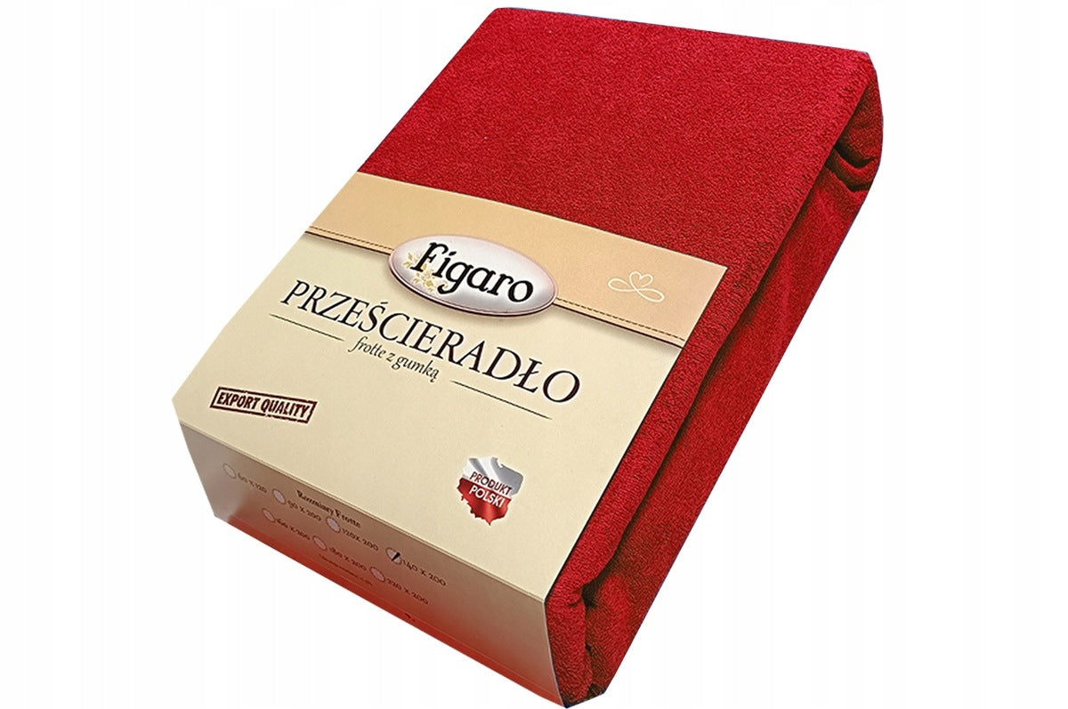 Prześcieradło Frotte Figaro z gumką 200x220 polskie grube na materac do 20 cm, tekstylia do sypialni, wielokolorowe