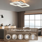 Inteligentna lampa sufitowa LED z pilotem+aplikacją, 40W, 3600 lm, biały plafon prostokątny do salonu i sypialni