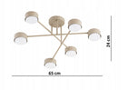 Nowoczesna Lampa Sufitowa Plafon Żyrandol Spot Halogenowa Ecru Gx53 oprawa metalowa, 6 punktów świetlnych, maks. 30 W