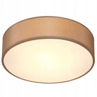 Lampa sufitowa taupe plafon tkanina 38cm oprawa do salonu i sypialni, beżowa metalowa, 1 punkt światła, gwint E27