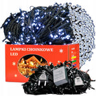 LAMPKI ŚWIATEŁKA NA CHOINKĘ ZEWNĘTRZNE WEWNĘTRZNE 500 LED ZIMNY BIAŁY