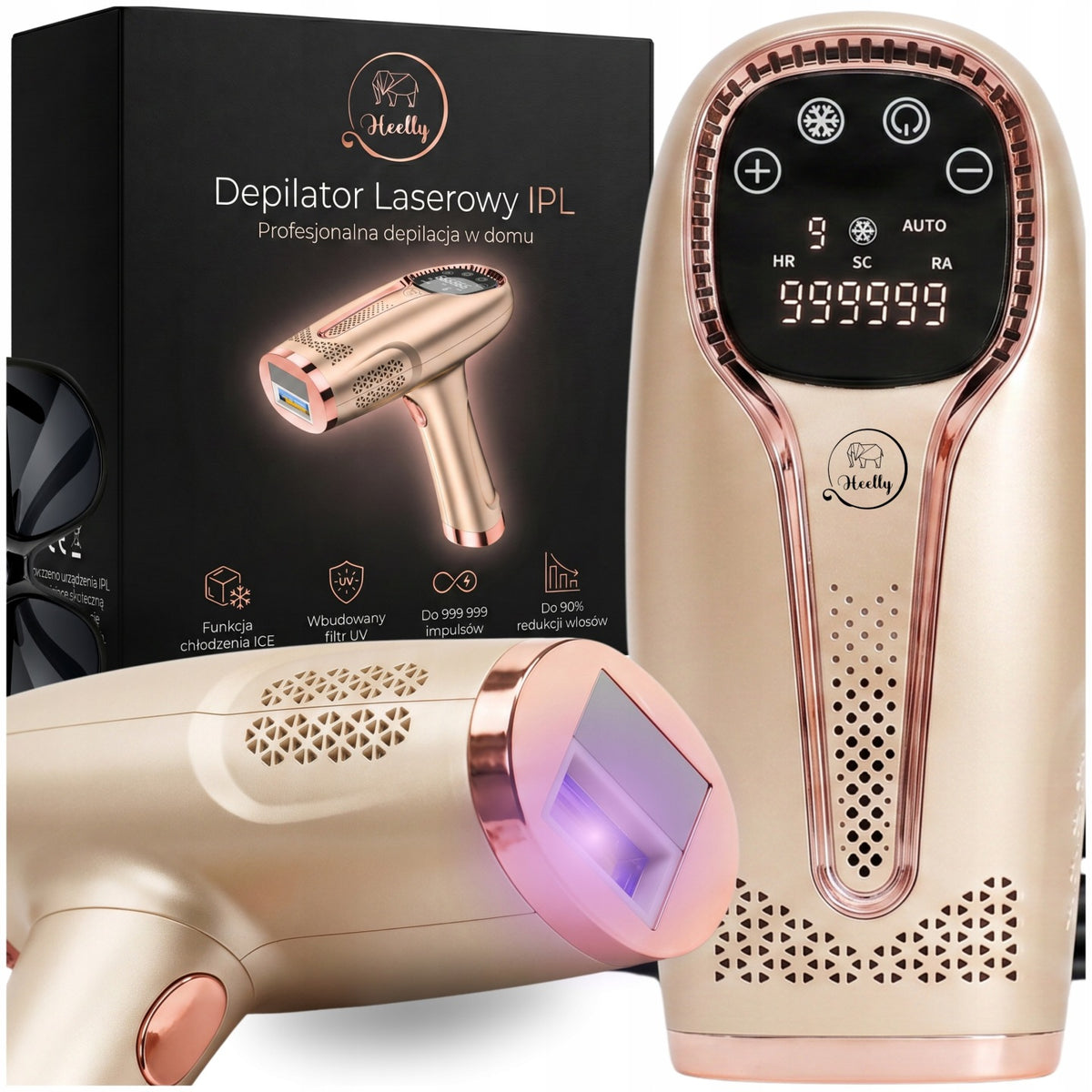 Depilator laserowy do włosów ciała IPL bikini NÓG depilacja bezbolesny ICE