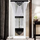 Panel dekoracyjny balkonowy z ażurem koraliki czarny design 120X250 CM L802 firana woalowa ekranowa geometryczna na