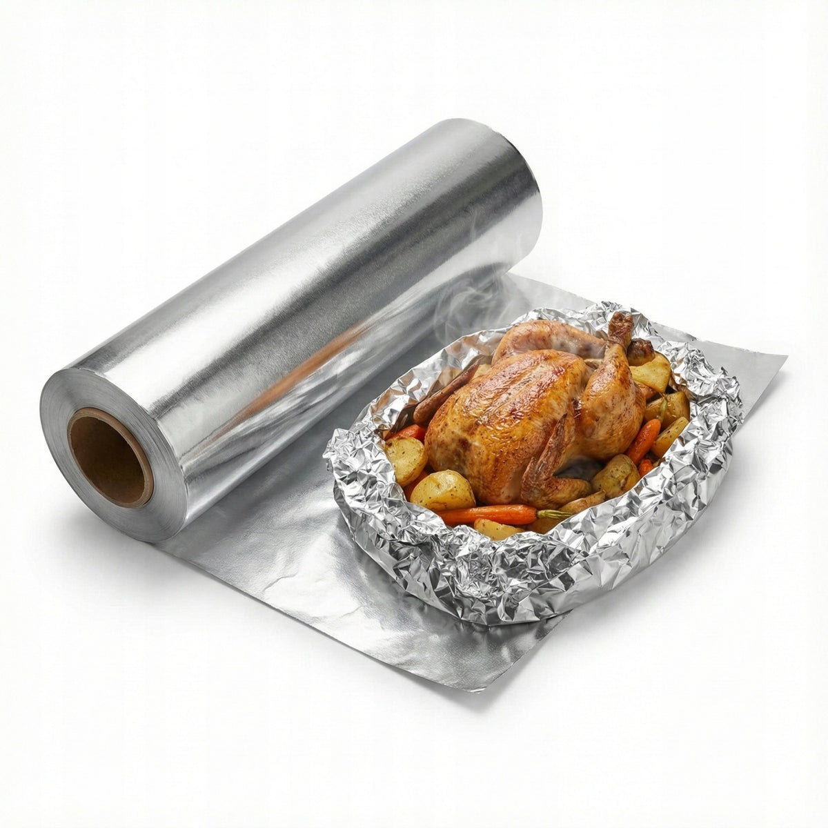Folia Aluminiowa Gruba Gastronomiczna Cateringowa Rolka 60m 0,8kg 1szt do pieczenia, grillowania i przechowywania
