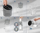Dzbanek filtrujący szklany Wessper 3l B2 borosilicate + 3x filtr wody czarny
