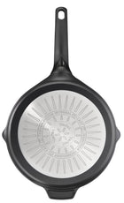 Patelnia Garnek do bigosu TEFAL 26 cm Pokrywka Indukcja garnek tradycyjny 1 l czarny aluminiowe