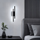Kinkiet Ścienny Czarny Lampa LED 16W Nowoczesny do Salonu 6500K 1800lm oprawa na ścianę, metalowa, zimna barwa światła
