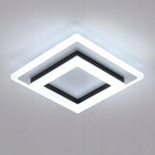 Lampa Sufitowa LED Plafon Czarna Kwadratowa Nowoczesna do Salonu 24W 6500K oprawa z wbudowanym źródłem światła zimna