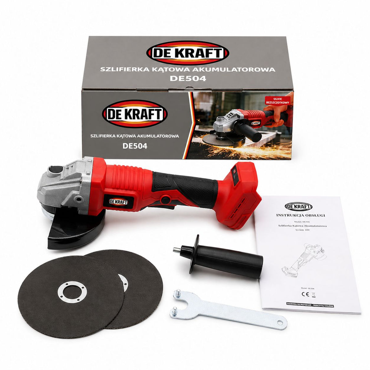 Szlifierka kątowa dekraft 18V DE504 125mm / uchwyt AKU - Makita LXT 18V