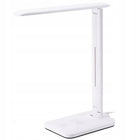 Lampka biurkowa LED USB lampa na biurko z ładowarką indukcyjną Qi dotykowa ściemniana, biała do pracy i nauki, 33 cm