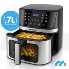 Frytkownica beztłuszczowa frytownica AIR fryer duża 7l mocna 1800W okienko srebrny/szary
