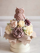 Flowerbox z Sojowych Kwiatów Dekoracja Handmade Prezent Dzień Nauczyciela wosk sojowy ozdoba do wnętrz kompozycja