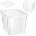 Pojemnik plastikowy 30l z pokrywą przezroczysty zamykany pudełko duży BOX organizer na akcesoria, drobiazgi i rzeczy