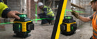 Poziomica laserowa poziomica krzyżowa 4D 16 linii laser + 2X AKU statyw XL zielone wiązki 360° do prac remontowych i