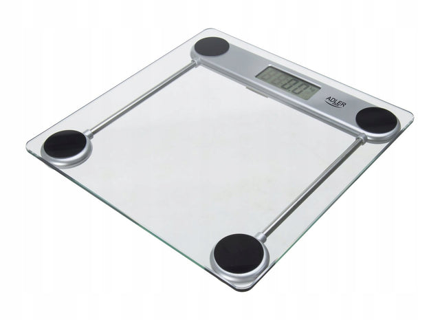 Waga łazienkowa elektroniczna szklana precyzyjna do 150kg LCD bezbarwny