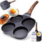 Patelnia GRANITOWA do jajek sadzonych na jajka placki naleśniki pancakes kwadratowa 19 cm, na indukcję, gaz, kuchenkę