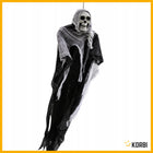 DUŻY WISZĄCY DUCH DEKORACJA SZKIELET CZARNY WISZĄCY HALLOWEEN CZARNY 85cm ozdoba na imprezę tematyczną, straszydło do