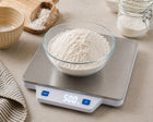 Elektroniczna waga kuchenna precyzyjna 25x23cm duża domowa dokładna 15KG/1g do odmierzania składników, tarowanie, ml