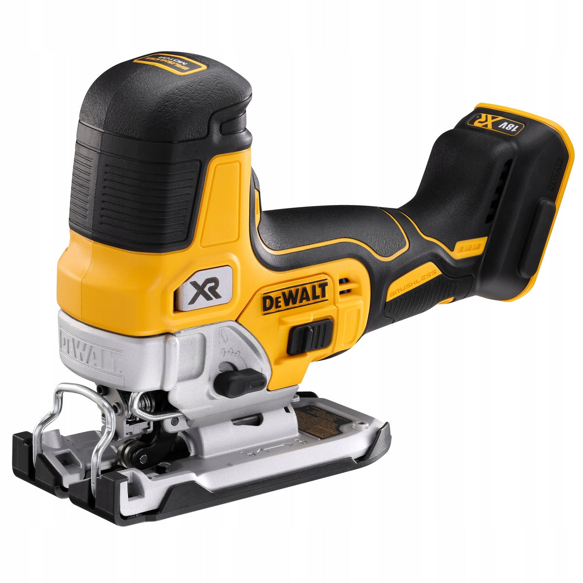 DeWALT Wyrzynarka akumulatorowa z uchwytem za korpus 18V BL body DCS335N pilarka do drewna i metalu, brzeszczot z