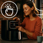 Frytkownica beztłuszczowa AIR fryer frytownica 1450W misa 5,5l 8 programów 1450 w czarny