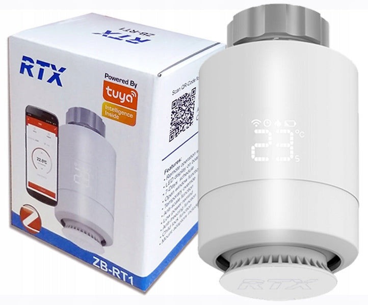 Głowica Termostatyczna RTX Termostat Inteligentny ZigBee tuya Smart sterownik grzejnika, regulator temperatury, zawór