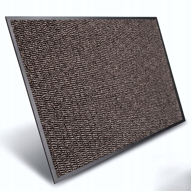 Wycieraczka pod drzwi zewnętrzna gumowa wejściowa wycieraczki 90X150 CM mata do obuwia na ganek taras czarna pvc tekstylna 6 mm