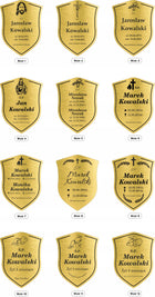 Tabliczka nagrobna nagrobkowa aluminiowa dibond UV metal 26x20 cm tablica cmentarna do oznaczenia grobu
