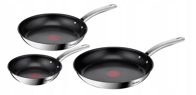 Zestaw Patelni tefal Intuition 20/26/28 indukcja gaz stal tytanowa 3el. powłoka non-stick, do kuchenki ceramicznej i elektrycznej, do piekarnika